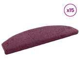 Samoprzylepne maty na schody Półokrąg 15 pcs Ciemny fioletowy