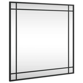 vidaXL Lustro ścienne, czarne, 60x60 cm, kwadratowe, żelazo