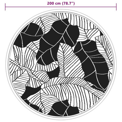 vidaXL Dywan na zewnątrz, zielony, Ø200 cm, PP