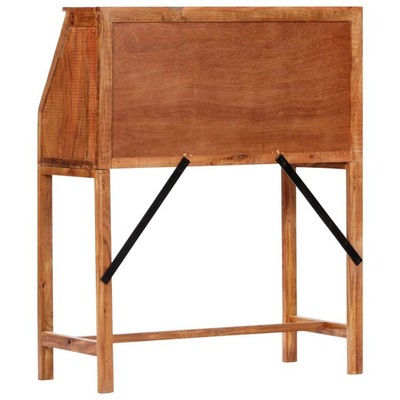 vidaXL Biurko, 90x40x107 cm, lite drewno akacjowe