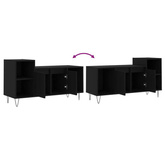 vidaXL Szafka pod TV, czarna, 100x35x55 cm, materiał drewnopochodny model standard