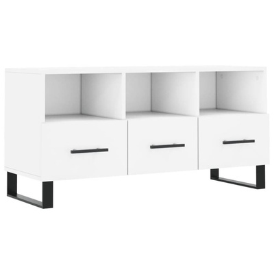 vidaXL Szafka pod TV, biała, 102x36x50 cm, materiał drewnopochodny
