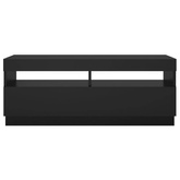 vidaXL Szafka pod TV z oświetleniem LED, czarna, 100x35x40 cm