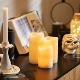 Zestaw 3 Świec LED na Baterie Wosk Naturalny Abruzzo Aurora