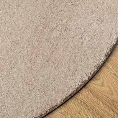vidaXL Dywan HUARTE z krótkim włosiem, piaskowy, Ø 120 cm