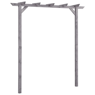 Pergola ogrodowa, szara, 200x40x205 cm, impregnowana sosna