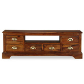 vidaXL Szafka pod TV z drewna sheesham, 120 x 40 x 30 cm