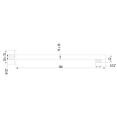 Ramię natryskowe z mocow.ściennym 3x1,5 cm dł.40 cm SC-P1-031-H Invena