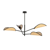 Lampa sufitowa  VENE 4 BLACK/RATTAN