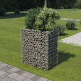 vidaXL Podwyższona donica gabionowa, galwanizowana stal, 90x50x100 cm