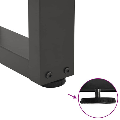 Nogi do stolika kawowego w kształcie litery V 2 szt. Antracyt 38x(42-43,3) cm Stal