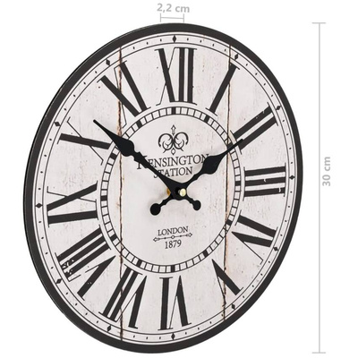 vidaXL Zegar ścienny vintage London, 30 cm