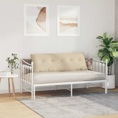 Poduszka na plecy Kremowy 140 x 50 cm Tkanina mikrofibrowa