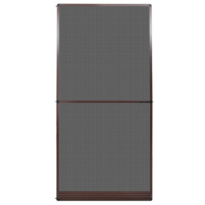 Screen na owady z zawiasami Brązowy i czarny 120 x 240 cm