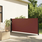 Zwijana markiza boczna, brązowa, 120x500 cm