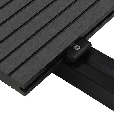 Deska Tarasowa 6 pcs Czarny Kompozyt drewniano-plastikowy