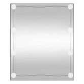 vidaXL Lustro ścienne z LED, 50x60 cm, szklane, prostokątne