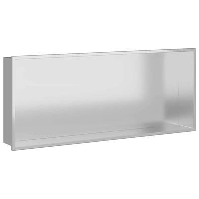Nisza prysznicowa srebrny 75 x 30 x 9,5 cm Stal nierdzewna