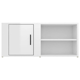 vidaXL Szafka pod TV, wysoki połysk, biała, 80x31,5x36 cm
