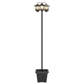 Lampion z 3 głowicami Czarny 32 x 32 x 188 cm Aluminium i ABS