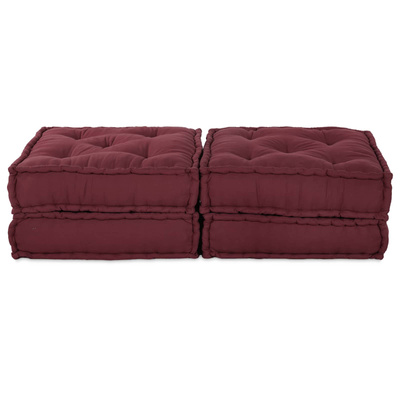 Modularna jednostka sofy 2 pcs Bordowy 140 x 70 x 36 cm tkanina