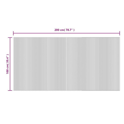 vidaXL Dywan prostokątny, jasny naturalny, 100x200 cm, bambusowy