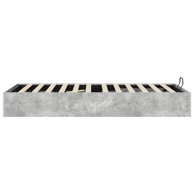 Łóżko otomanowe Betonowy Szary 90 x 190 cm Drewno inżynieryjne