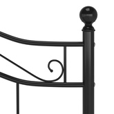 Rama łóżka, czarna, metalowa, 120 x 200 cm