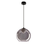 Brin lampa sufitowa czarny 1x15W G9 klosz dymiony+biały