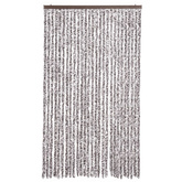Zasłona przeciwko owadom, brązowo-beżowa, 118x220 cm, szenil