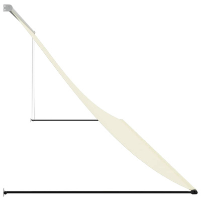 Markiza zwijana, kremowa, 350x150 cm, tkanina i stal