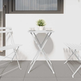 Stolik bistro Biały Ø 50 x 71 cm Stal malowana proszkowo
