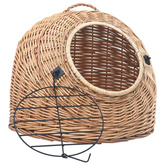 vidaXL Transporter dla kota, 45x35x35 cm, naturalna wiklina