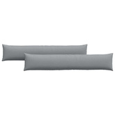 Poduszki na sofę 2 pcs Jasnoszary 200 x 40 cm tkanina