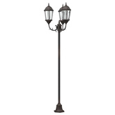 Lampa ogrodowa kolor bronzu 57 x 49 x 241 cm Aluminium i szkło