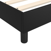 vidaXL Łóżko kontynentalne z materacem, czarne, ekoskóra 200x200 cm wariant 4