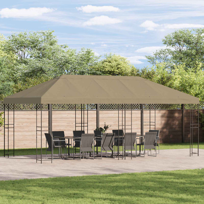 Osłona daszku do altany 6 x 3 m Beżowy Poliester 190