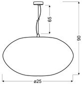 Lampa wisząca Pinia pojedyncza metalowa srebrna z kloszem nad stół E27