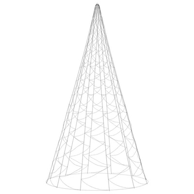 vidaXL Choinka do montażu na maszcie, 3000 zimnych białych LED, 800 cm