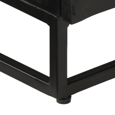 vidaXL Szafka pod TV, czarna, 110x30x40 cm, lite drewno mango i żelazo model standard