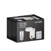 17W Lampa ścienna LED z czujnikiem ruchu / Barwa:3000K / Obudowa: Biała / Okrągła