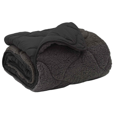 Zimowa Kołdra Antracyt 200 x 240 cm Mikrofibra i Fleece Teddy