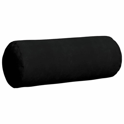 Poduszki Wałkowe 2 pcs Czarny ? 25 x 70 cm Tkanina mikrofibrowa