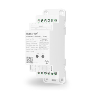 MiBoxer TR5 Sterownik Taśm LED na szynę DIN 5w1 RGB/RGBW/RGB+CCT 2,4GHz