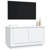 vidaXL Szafka pod TV, biała, 80x35x45 cm, materiał drewnopochodny