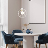 Lampa wisząca GINO 1 WHITE/GOLD