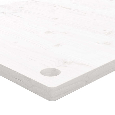 vidaXL Blat biurka, biały, 100x60x2,5 cm, lite drewno sosnowe