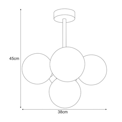 Lampa sufitowa K-5361 z serii INEZ