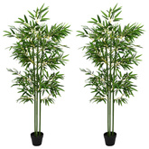 Sztuczne Drzewo Bambusa 2 pcs zielony 45 x 18 x 175 cm