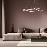 Lampa wisząca Led ANDROS 4-punktowa – geometryczny kształt - designerska lampa do salonu 4000K